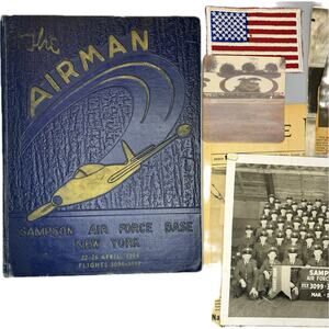 The Airman Sampson AF Base Geneva NY Basic Training Yearbook ID Photographs 1954